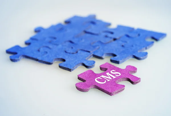 Puzzle word CMS — Stock Photo, Image