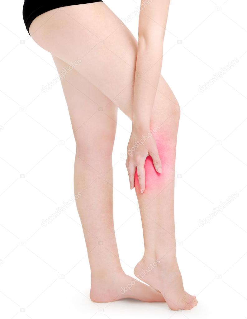 Woman tired legs