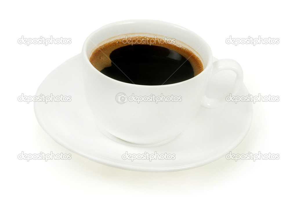 Isolated cup of coffee
