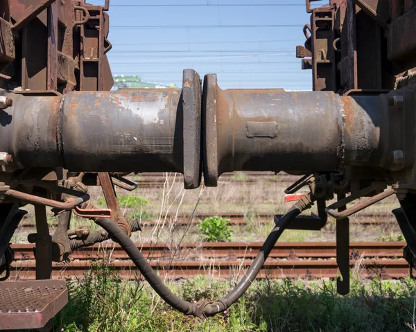 Bumper of freight train — Stock Photo, Image