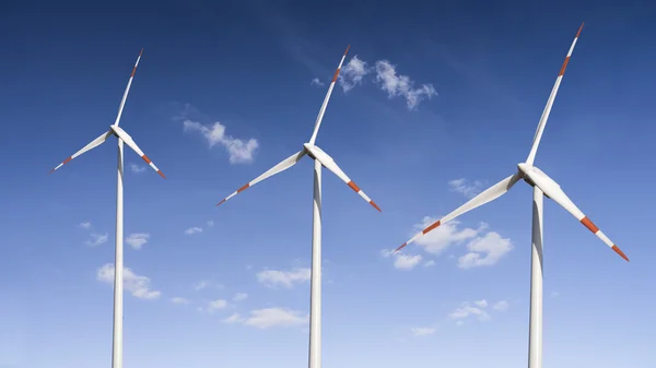Tre vindkraftgenerator — Stockfoto
