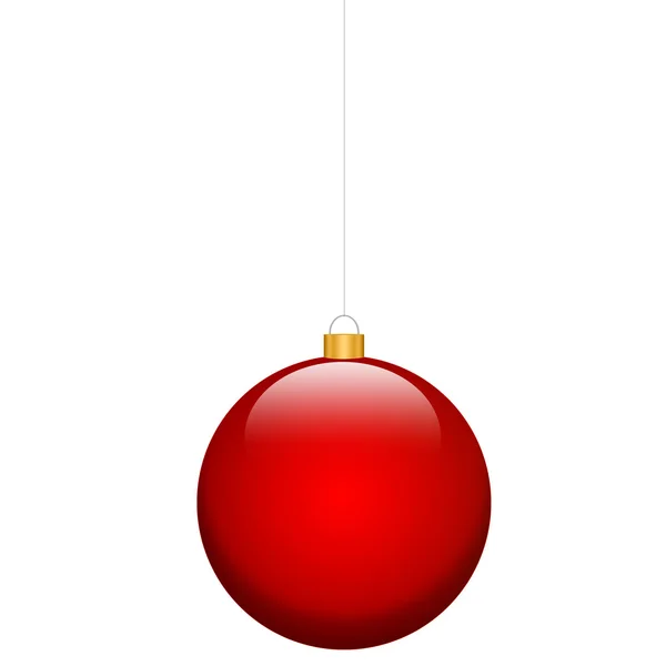 Czerwona żarówka Boże Narodzenie na białym tle — Zdjęcie stockowe