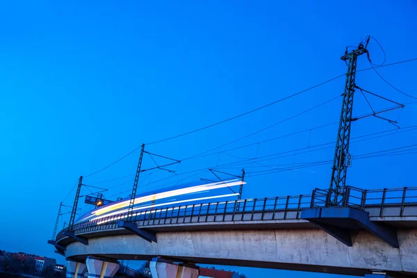 Train on a bridge — Stock Photo, Image