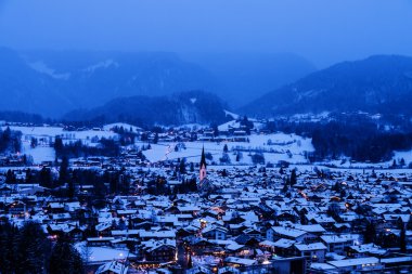 Panoramic view on Oberstdorf clipart