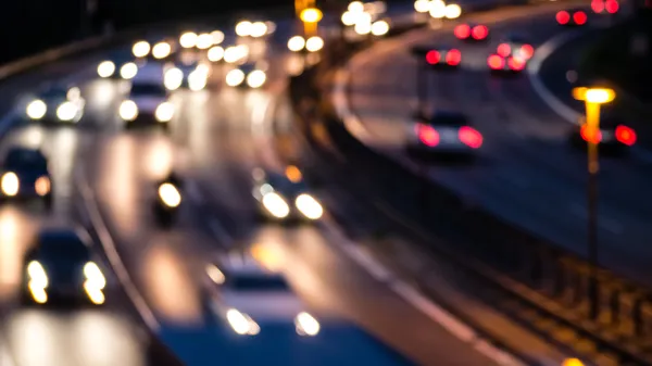 Auto-estrada à noite — Fotografia de Stock