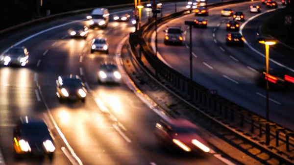 Światła samochodu na autostradzie Obrazek Stockowy
