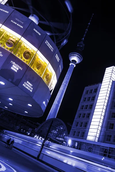 Zegar światowy alexanderplatz w Berlinie — Zdjęcie stockowe