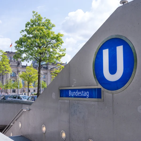 Bundestag sign — Stock Photo, Image