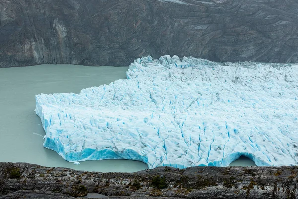 Άποψη του Grey Glacier από την κορυφή, Torres del Paine National Park, Χιλή — Φωτογραφία Αρχείου