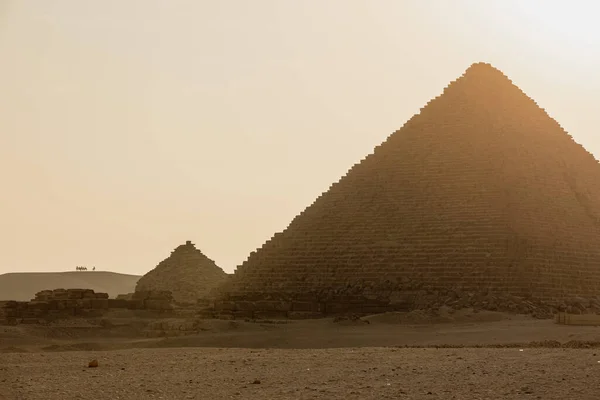 Velké pyramidy v Gíze, Egypt — Stock fotografie