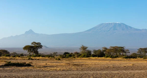 KENIA - 16 DE AGOSTO DE 2018: Paisaje del Parque Nacional Amboseli — Foto de Stock