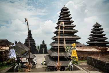 Endonezya 'daki Bali tapınağı kompleksinin manzarası