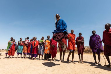 AMBOSELİ ULUSAL PARK - 17 Eylül 2018: Genç Masai savaşçısı çok yükseğe zıplıyor