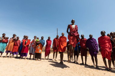 AMBOSELİ ULUSAL PARK - 17 Eylül 2018: Masai halkının geleneksel zıplama dansı