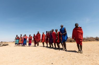AMBOSELİ ULUSAL PARK - 17 Eylül 2018: Geleneksel atlayışları kültürel tören olarak yapan Masai savaşçıları