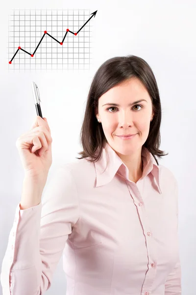 Business woman having a good idea. — Stock Photo, Image