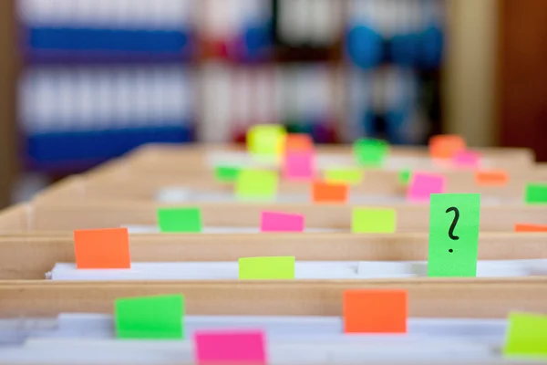 Colorful blank sticky notes - business concept. — Stock Photo, Image