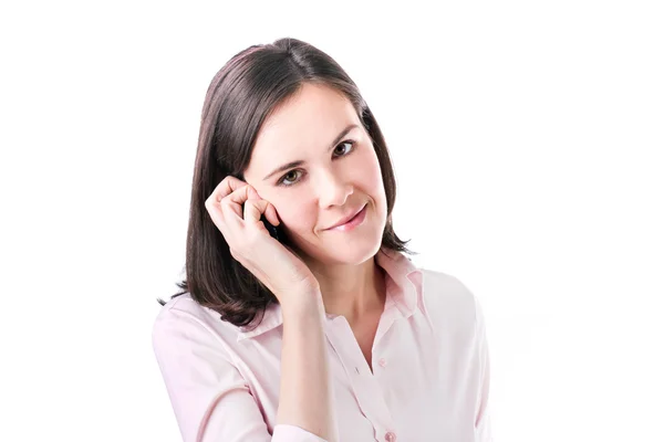 Mujer de negocios hablando en su teléfono móvil. —  Fotos de Stock