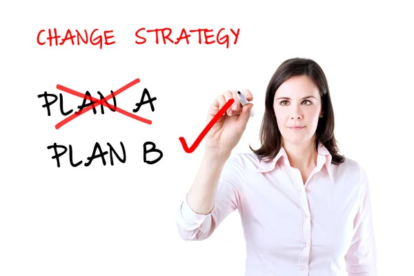 Biznes planu strategii zmiany. na białym tle. — Zdjęcie stockowe
