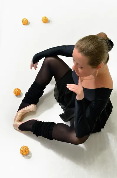 Ballerina in black — Stock Photo, Image