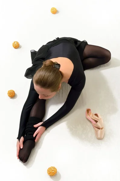 Ballerina in black — Stock Photo, Image