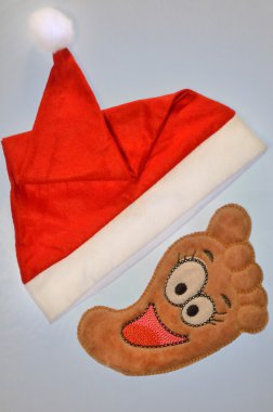 stop ayak ve santa Claus kap