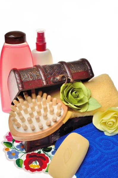 Items for body care, spa and sauna — Stock Photo, Image