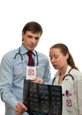 Doktorlar kadın ve erkek birlikte çalışma