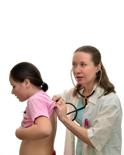 Pediatrician and patient girl Stock Picture