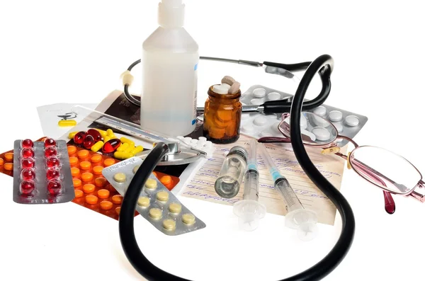 Natürmort, doktorlar tarafından tedavi için kullanılan tıbbi maddeler