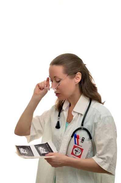 Woman doctor at work — Stock Photo, Image