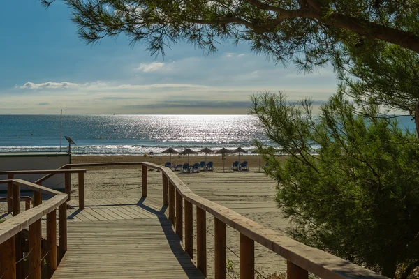 Caminhando a estrada para a praia — Fotografia de Stock