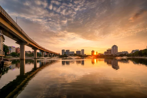 Flygfoto Utsikt Över Hanoi Vid Hoang Cau Sjön Hanoi Stadsbild — Stockfoto