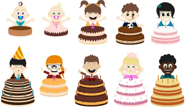 Birthday Party Kids — Stock Vector