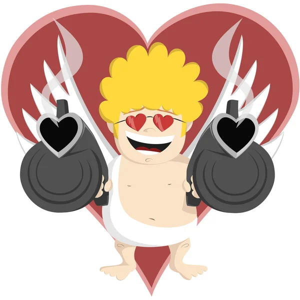 Crazy Cupid — Stock Vector