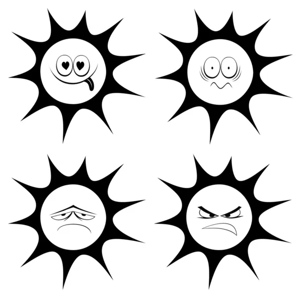 Yaz güneşi maskotlar — Stok Vektör