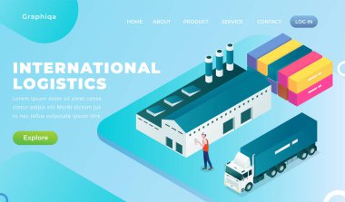 Uluslararası Lojistik Servisi - Vektör İniş Sayfası