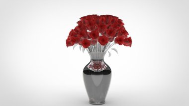 Kristal kırmızı gül