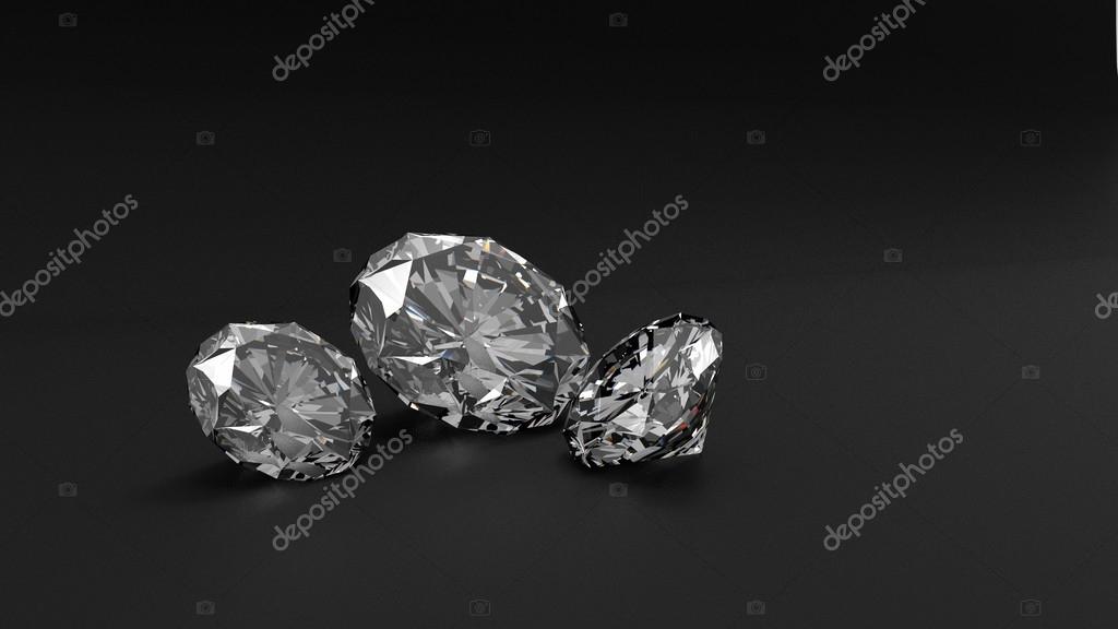 3 Diamonds Black Background Stock Photo Ttfr 36509199