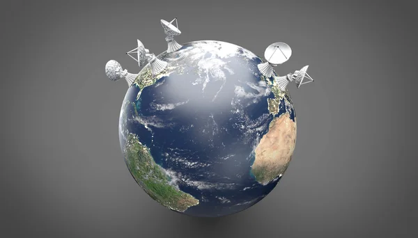 Aarde - telecommunicatie antenne - close-up Stockfoto