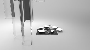 Japon tarzı yemek takımı