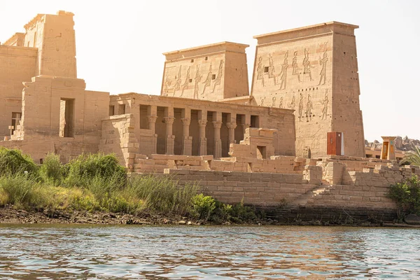 Templo Philae Situado Margem Rio Nilo Egito — Fotografia de Stock