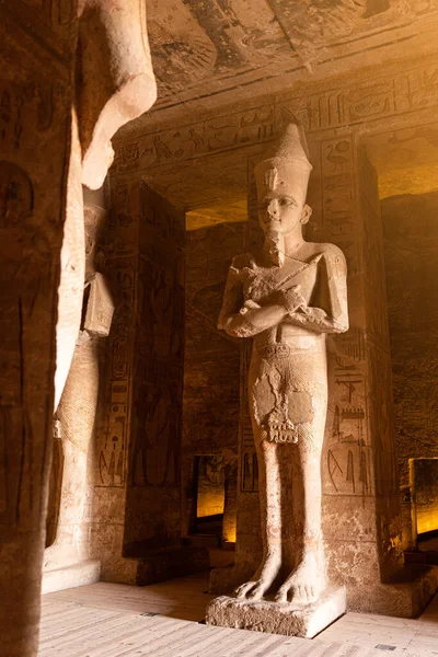 Статуя Внутри Храма Рамзеса Абу Симбел Египте — стоковое фото