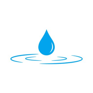 Dalga ikonuyla düşüş. Vektör illüstrasyonu.