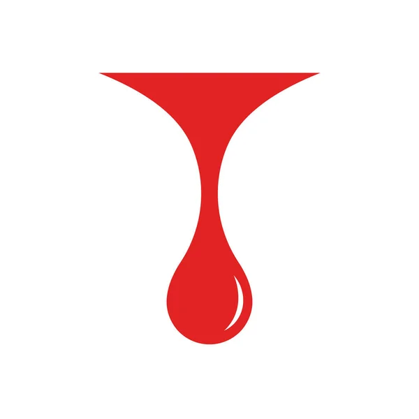 Goccia di sangue icona di design. Illustrazione vettoriale. — Vettoriale Stock