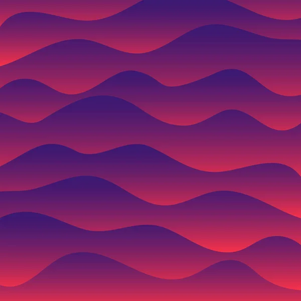 Wavy liquid background with gradient. Pink and purple. Vector illustration. — Stock Vector