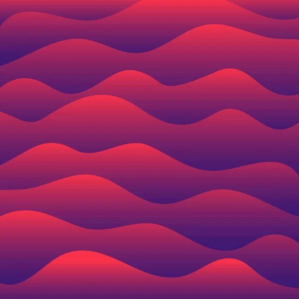 Wavy background with gradient. Pink and purple. Vector illustration. — Stock Vector