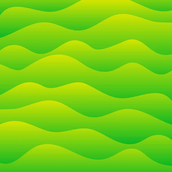 Wavy liquid background with green gradient. Vector illustration. — Stock Vector