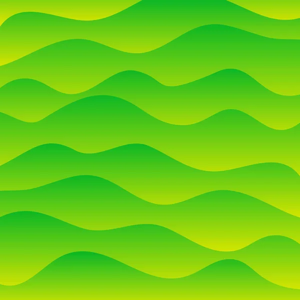 Wavy background with green gradient. Vector illustration. — Stock Vector