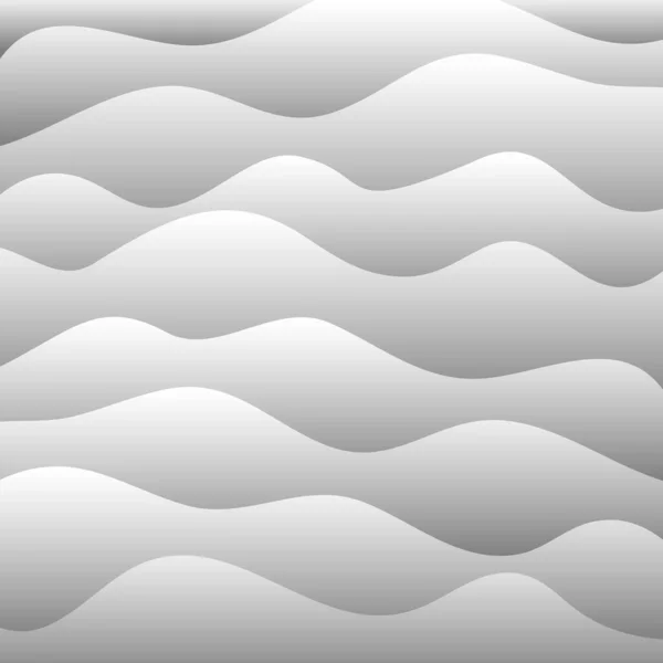 Wavy liquid background with gradient. Black and white. Vector illustration. — Stok Vektör
